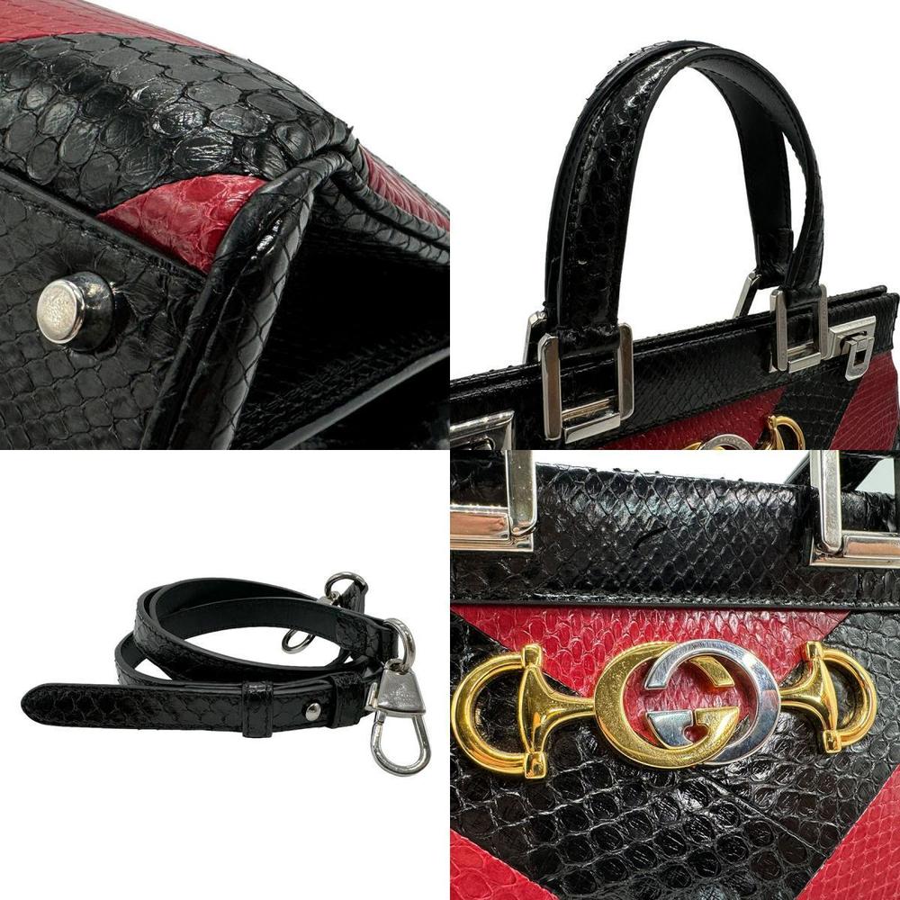 Gucci Shoulder Zumi Bag Black Python - image 4
